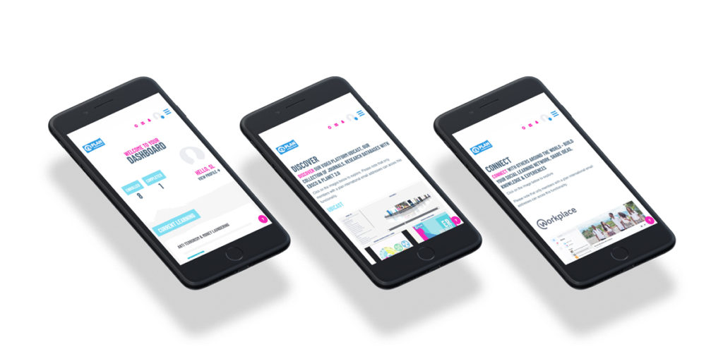 plan international lms mockup auf dem Handy